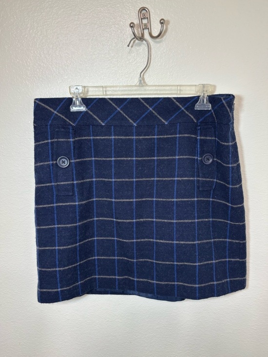 LOFT Dresses & Skirts - LOFT Navy Plaid tailored chic vintage Mini Skirt size 10